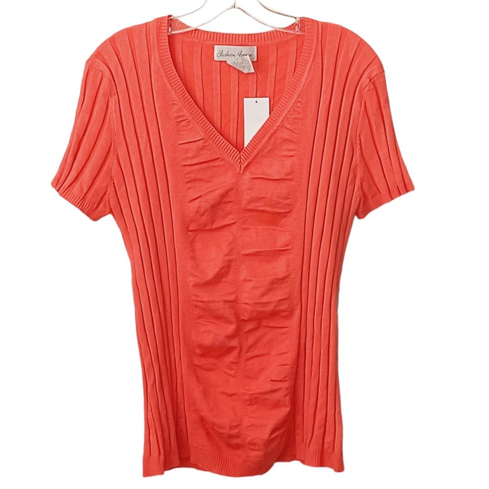 Fashion Avenue Coral Y2K Top Size XL NWT